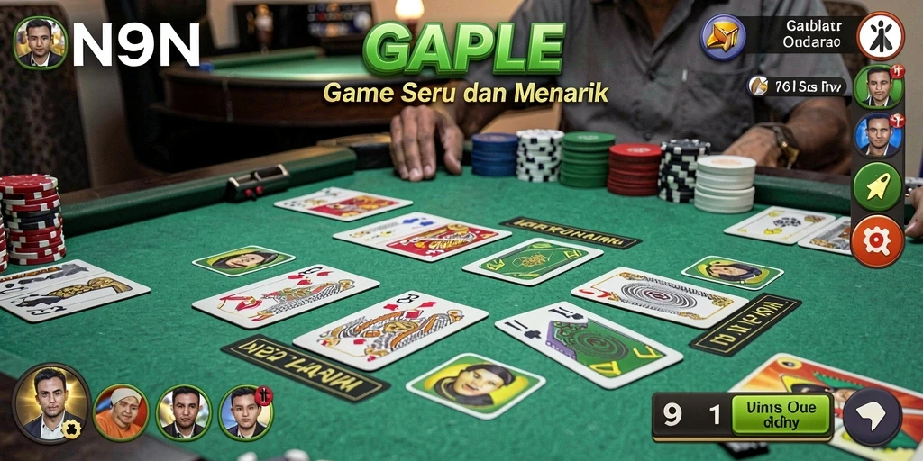 Tampilan gameplay seru dalam 9N9N dengan fitur yang menarik.