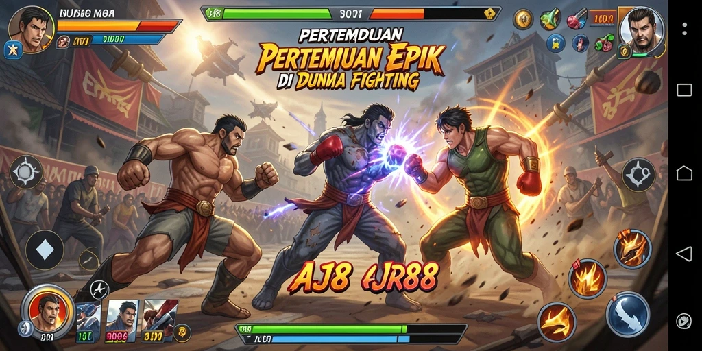 Tampilan gameplay AJR88 yang intens dan penuh aksi pertempuran.