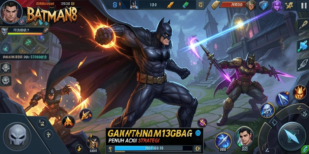 Tampilan gameplay seru dan strategis di arena MOBA.