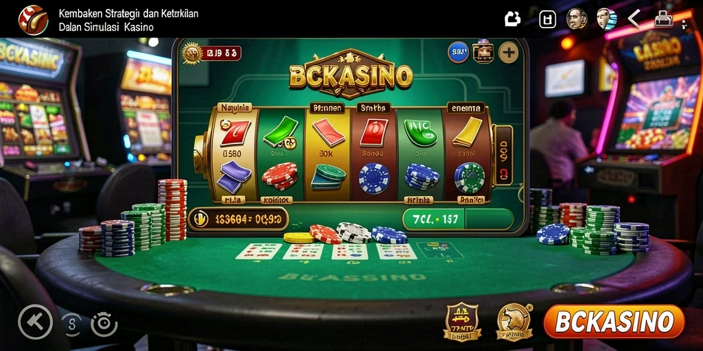 Screenshot gameplay BCKASINO menampilkan suasana kasino yang menarik.