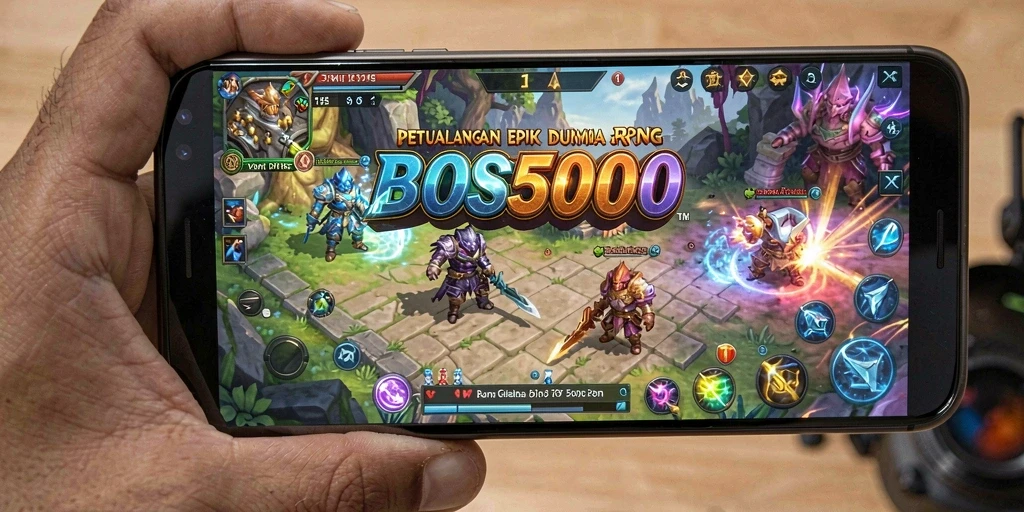 Tampilan gameplay dalam BOS5000 yang menegangkan dan penuh strategi.