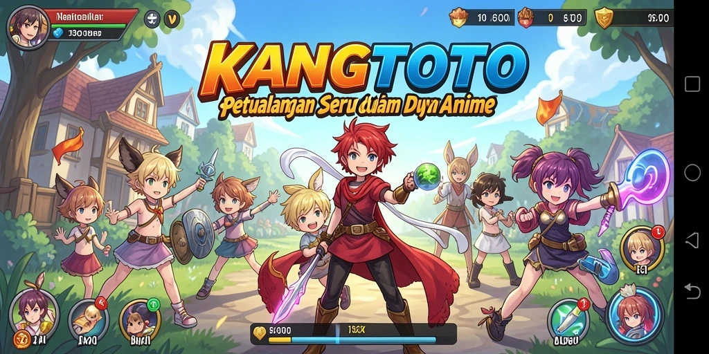 Screenshot KANGTOTO memperlihatkan aksi seru dalam gameplay Anime.