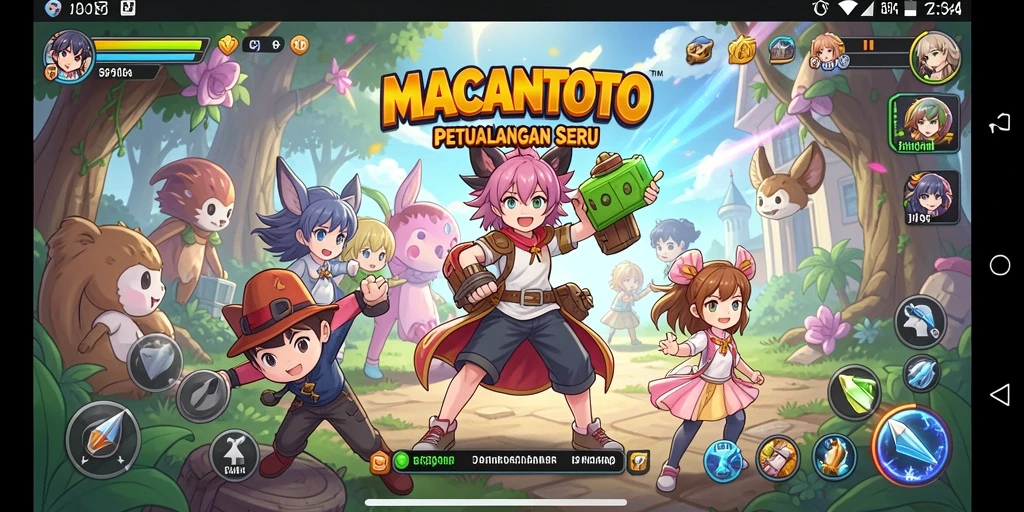 Screenshot menunjukkan aksi seru dalam gameplay Anime di MACANTOTO.