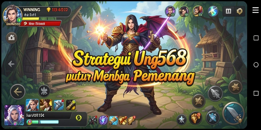Tampilan mendebarkan dari gameplay strategi WINNING568.
